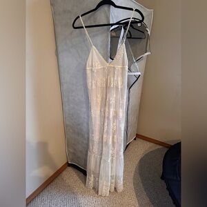 ZARA White lace inner lined dress